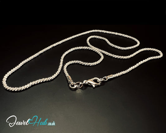 🪙  925 Hallmarked Sterling Silver Rope Chain Necklace - 2mm | SilverFlake Strand
