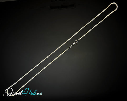 🪙  925 Hallmarked Sterling Silver Rope Chain Necklace - 2mm | SilverFlake Strand