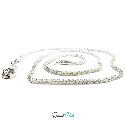 925 Hallmarked Sterling Silver Rope Chain Necklace - 2mm | SilverFlake Strand CT