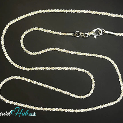 925 Hallmarked Sterling Silver Rope Chain Necklace - 2mm | SilverFlake Strand CT