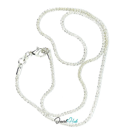 925 Hallmarked Sterling Silver Rope Chain Necklace - 2mm | SilverFlake Strand CT