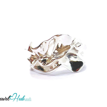 925 Sterling Silver Statement Chunky Ring | 8.88g | UK P US 8 | Sculpted Shine CT