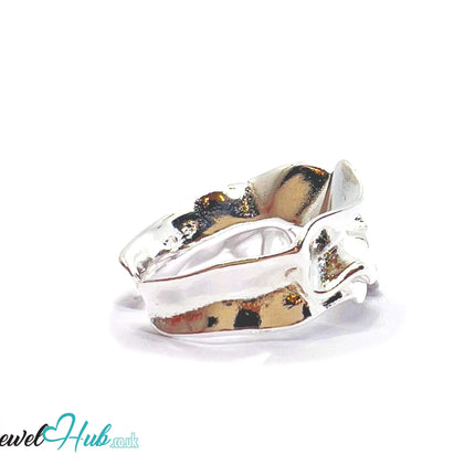 925 Sterling Silver Statement Chunky Ring | 8.88g | UK P US 8 | Sculpted Shine CT