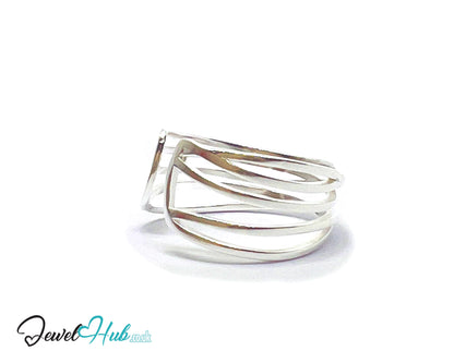 925 Sterling Silver Open Band Ring | 2.10g | Adjustable (N-P)  | Silver Horizon