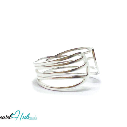 925 Sterling Silver Open Band Ring | 2.10g | Adjustable (N-P)  | Silver Horizon CT