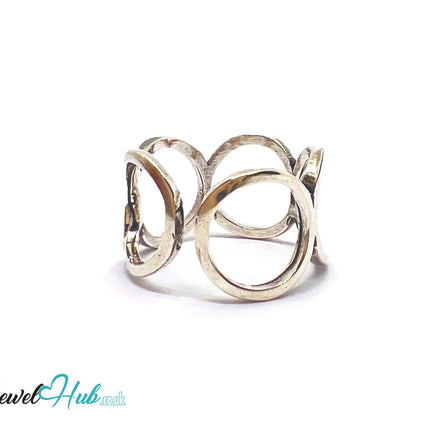 925 Sterling Silver Interlocking Petite Ring | 2.51g | Adjustable (N-P) | Lunar Link CT