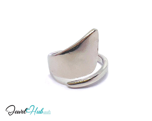 925 Sterling Silver Sculptural Ring | 4.9g | Adjustable (N-P) | Molten Arc