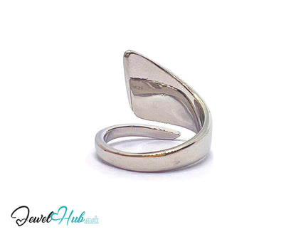 925 Sterling Silver Sculptural Ring | 4.9g | Adjustable (N-P) | Molten Arc