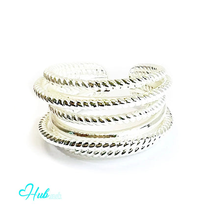 925 Silver Ring (Hallmarked) Twisted Rope – Minimalist Luxury | Adjustable UK O-P-Q CA