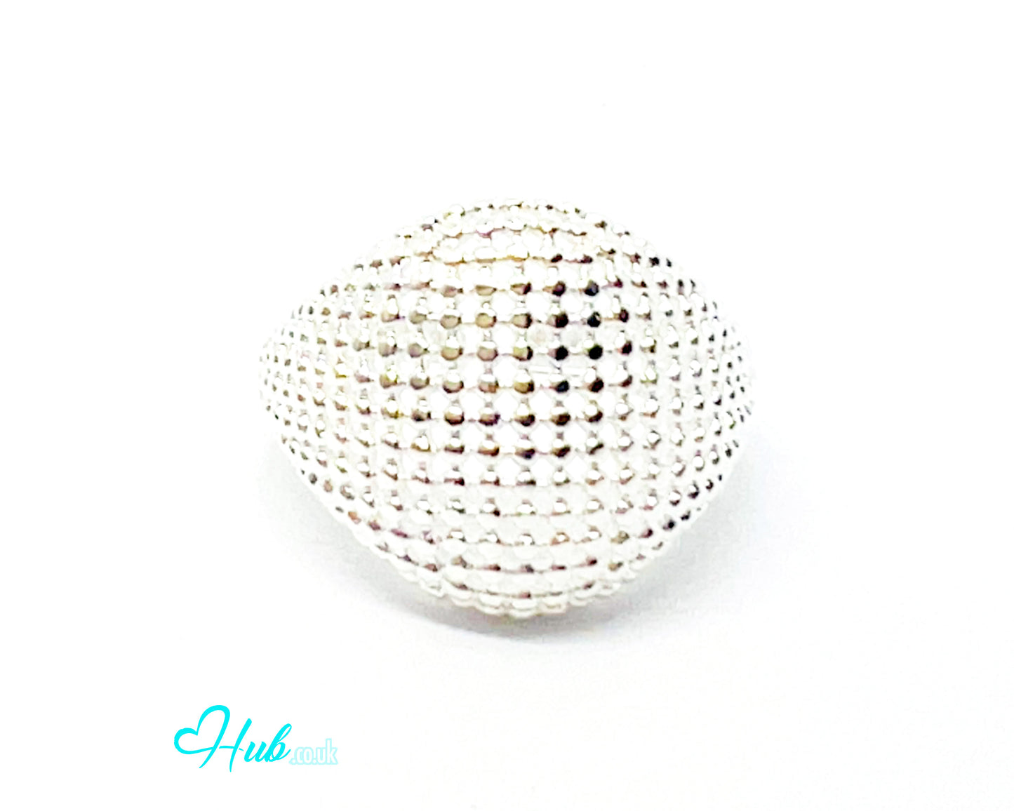 925 Silver Ring (Hallmarked) Lightweight Texture & Beaded | 3.83g | Adjustable (N-P)