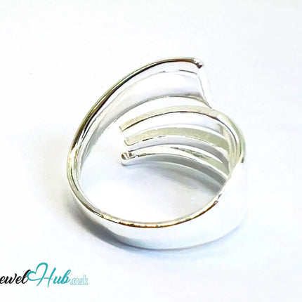 925 Silver Ring (Hallmarked) Layered Band Design | 4.36g | Adjustable UK L-M-N CA