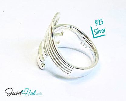 925 Silver Ring (Hallmarked) Layered Band Design | 4.36g | Adjustable (L-N)