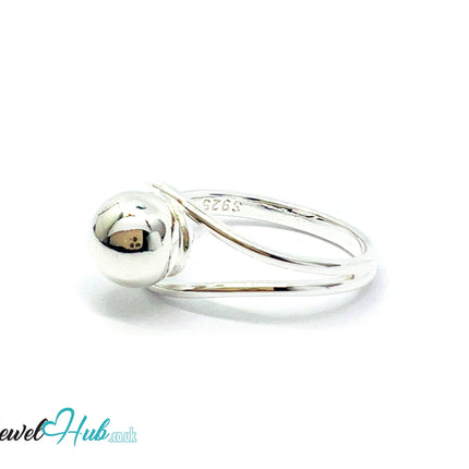 925 Silver Ring (Hallmarked) Orb Crest Design | 2.62g | Adjustable UK N-O-P CA
