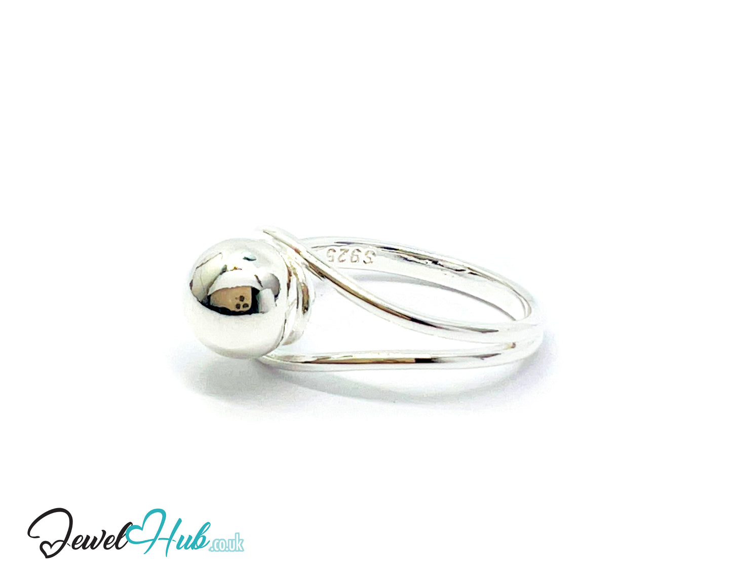 925 Silver Ring (Hallmarked) Orb Crest Design | 2.62g | Adjustable (UK N–P)