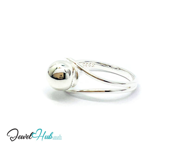 925 Silver Ring (Hallmarked) Orb Crest Design | 2.62g | Adjustable UK N-O-P CA
