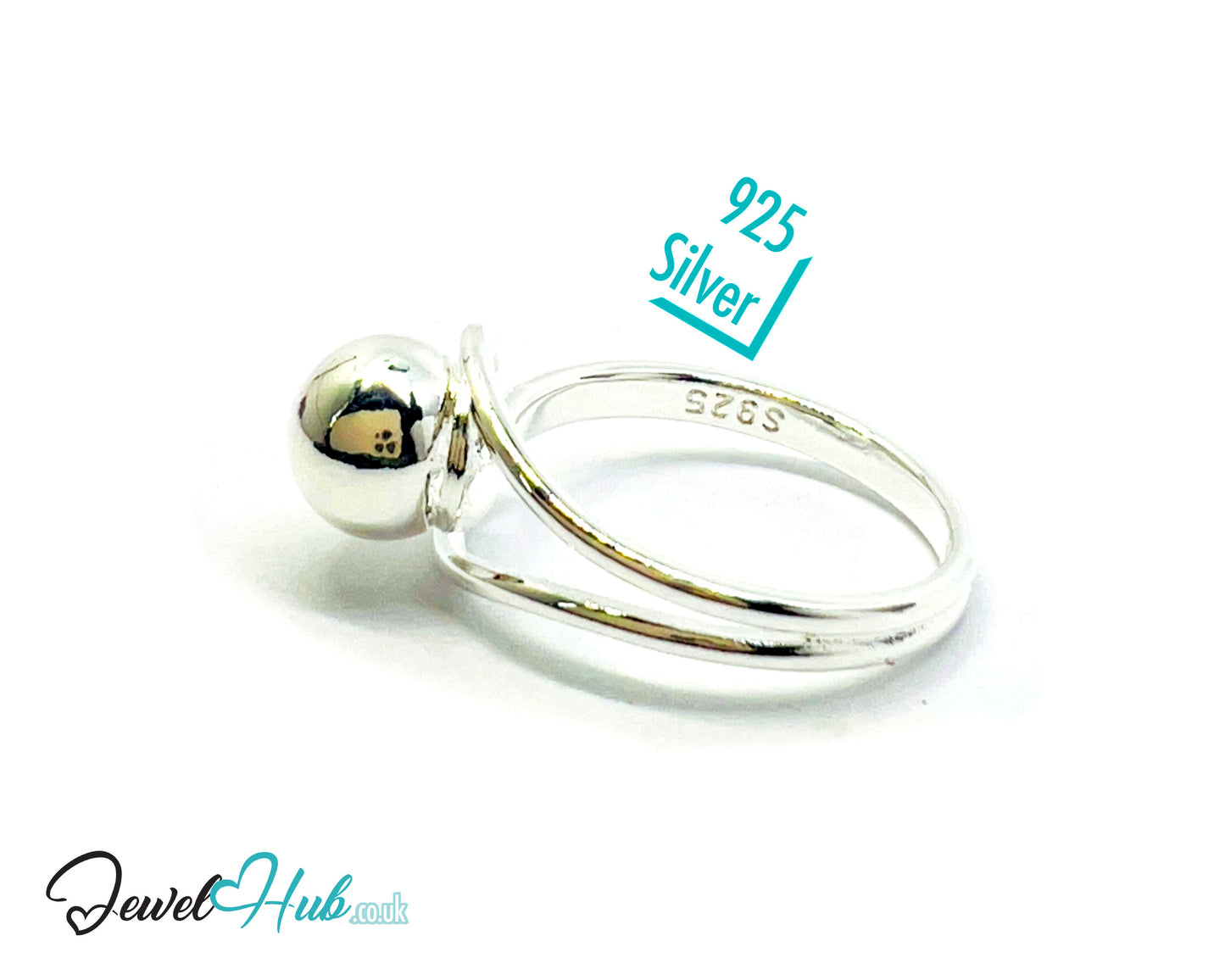 925 Silver Ring (Hallmarked) Orb Crest Design | 2.62g | Adjustable (UK N–P)
