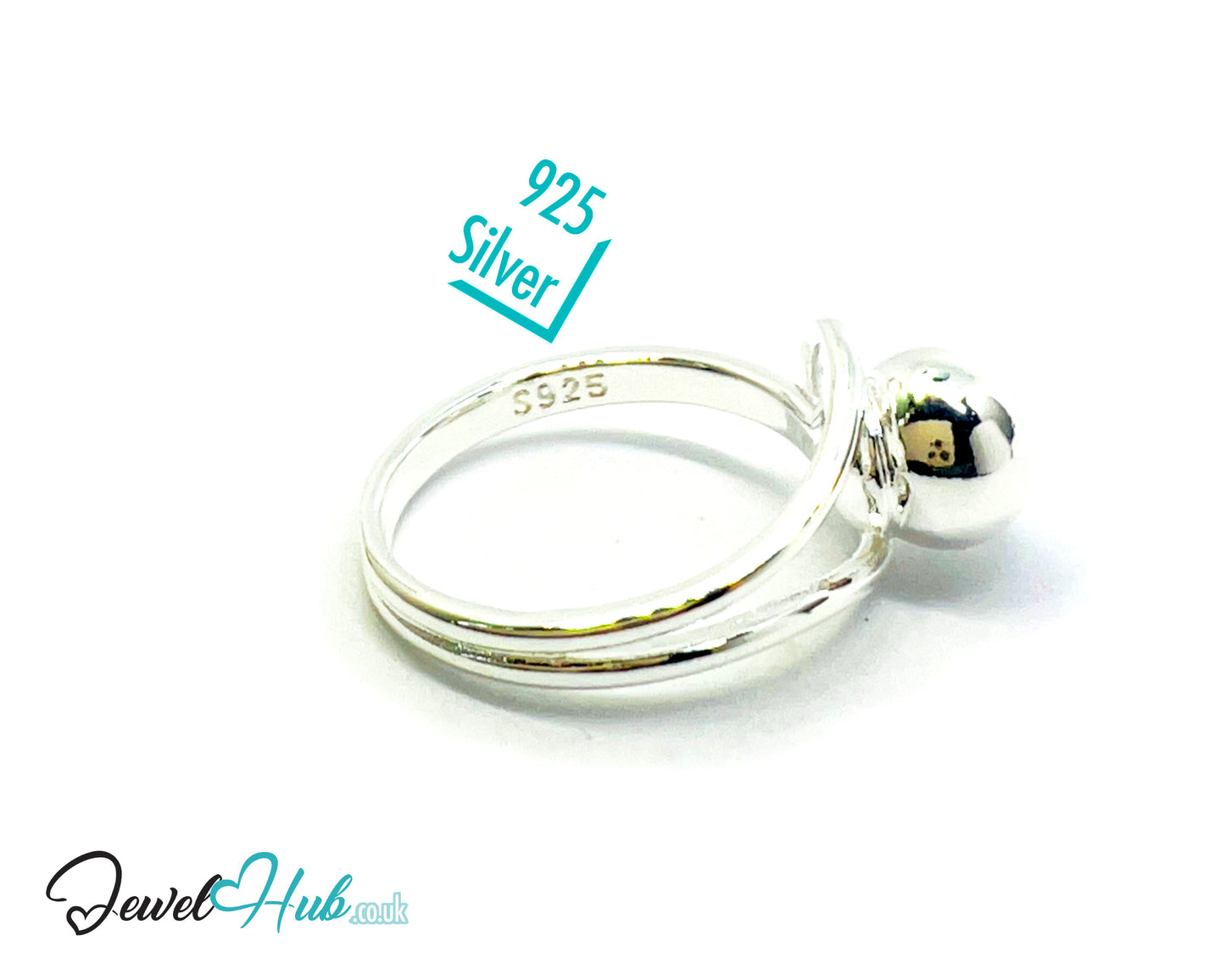 925 Silver Ring (Hallmarked) Orb Crest Design | 2.62g | Adjustable (UK N–P)