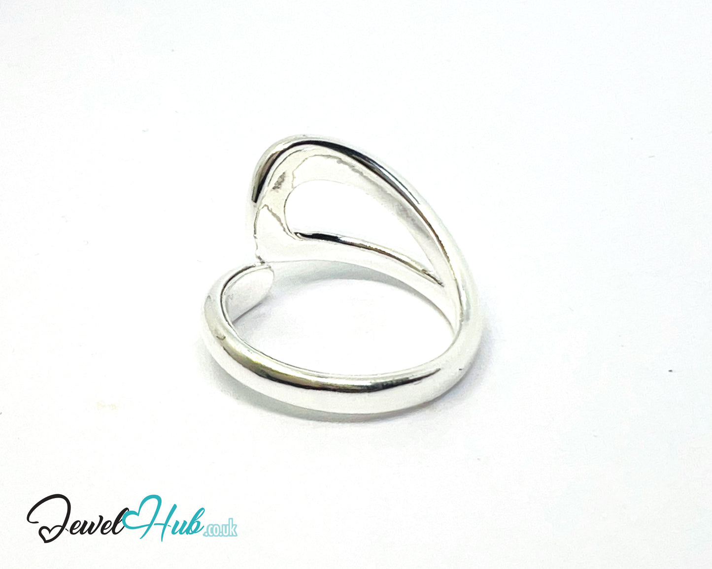925 Silver Ring (Hallmarked) Contour Loop Design | 5.7g | Adjustable (UK O–Q)