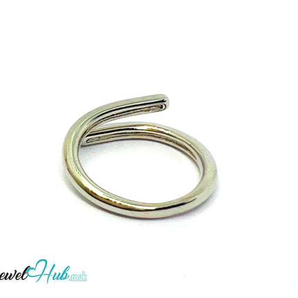 925 Silver Ring (Hallmarked) Forged Nail Design | 3.25g | Adjustable UK O-P-Q CA
