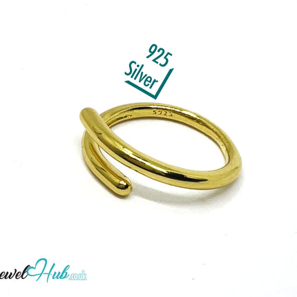 925 Silver Ring (Hallmarked) Forged Nail Design | 3.25g | Adjustable UK O-P-Q CA