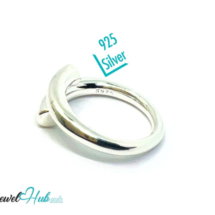 925 Silver Ring (Hallmarked) Aero Fold Design | 7.1–7.7g | Adjustable UK N-O-P CA