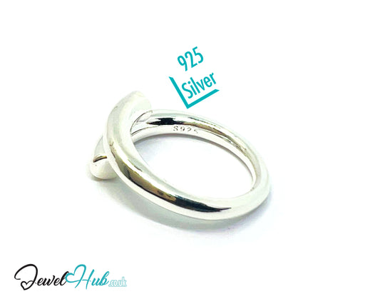 925 Silver Ring (Hallmarked) Aero Fold Design | 7.1–7.7g | Adjustable (UK N–P)