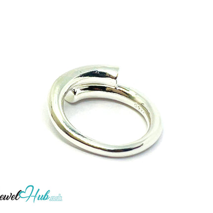 925 Silver Ring (Hallmarked) Aero Fold Design | 7.1–7.7g | Adjustable UK N-O-P CA
