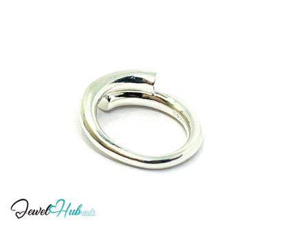925 Silver Ring (Hallmarked) Aero Fold Design | 7.1–7.7g | Adjustable (UK N–P)