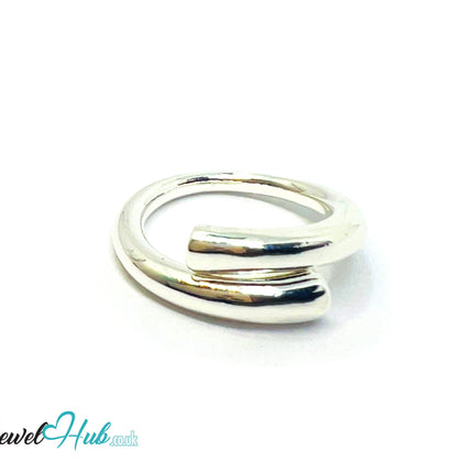 925 Silver Ring (Hallmarked) Aero Fold Design | 7.1–7.7g | Adjustable UK N-O-P CA