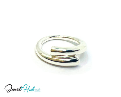 925 Silver Ring (Hallmarked) Aero Fold Design | 7.1–7.7g | Adjustable (UK N–P)