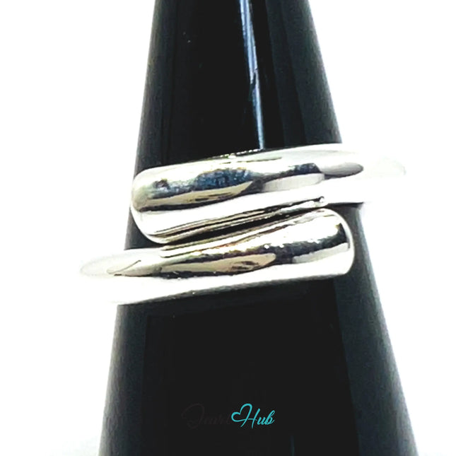 925 Silver Ring (Hallmarked) Aero Fold Design | 7.1–7.7g | Adjustable UK N-O-P CA