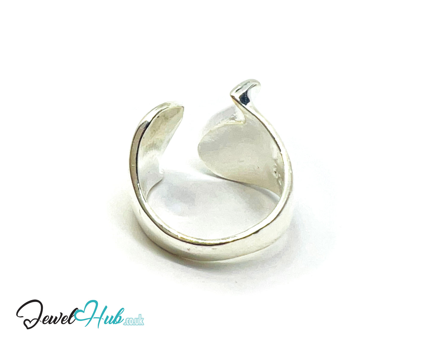 925 Silver Ring (Hallmarked) Twin Leaf Design | 6.4–7.2g | Adjustable (UK L–N)
