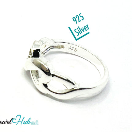 925 Silver Ring (Hallmarked) Infinity Heart | 3.31g / 3.45g | UK N US 7 / UK P US 8 CA