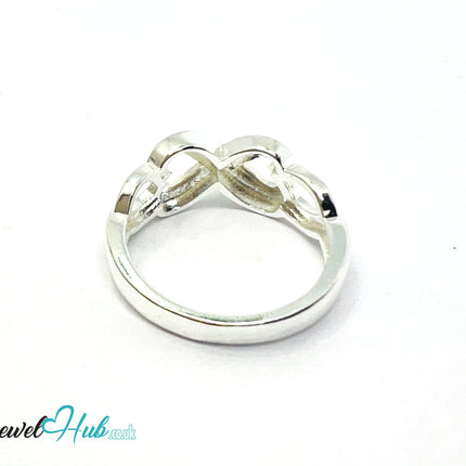 925 Silver Ring (Hallmarked) Infinity Heart | 3.31g / 3.45g | UK N US 7 / UK P US 8 CA