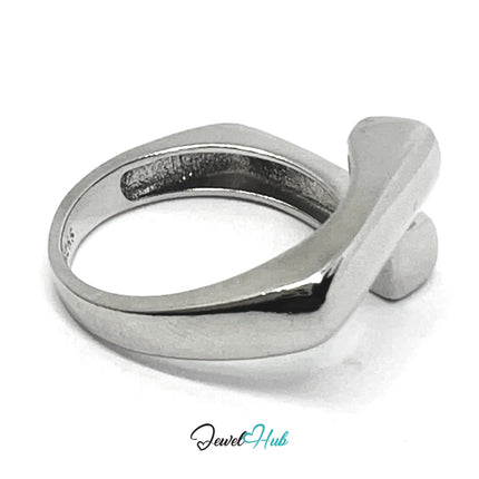 925 Silver Ring (Hallmarked) Linear Merge Design | 4.2g | Adjustable UK O-P-Q CA