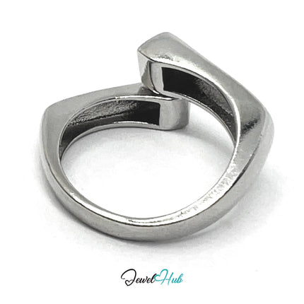 925 Silver Ring (Hallmarked) Linear Merge Design | 4.2g | Adjustable UK O-P-Q CA