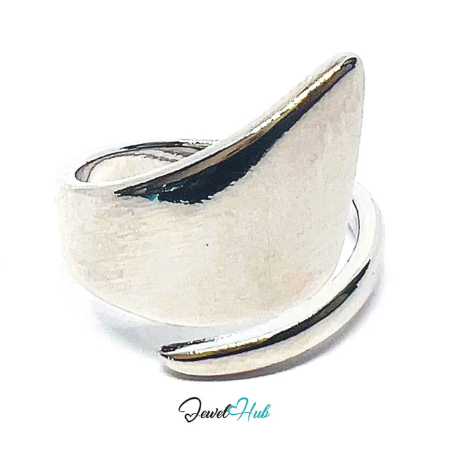 925 Silver Ring (Hallmarked) Sculptural Wrap · UK N-O-P · US 7–8 · 4.56g CA
