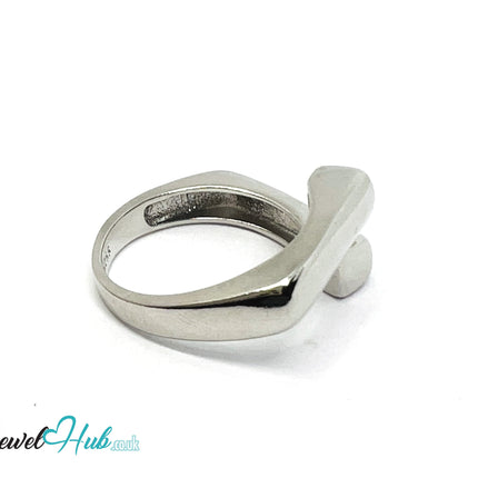 925 Silver Ring (Hallmarked) Linear Merge Design | 4.2g | Adjustable UK O-P-Q CA