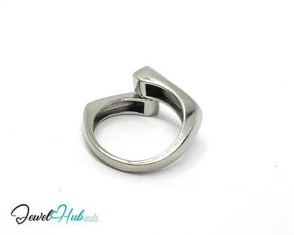 925 Silver Ring (Hallmarked) Linear Merge Design | 4.2g | Adjustable (UK O–Q)