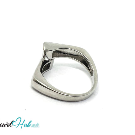 925 Silver Ring (Hallmarked) Linear Merge Design | 4.2g | Adjustable UK O-P-Q CA