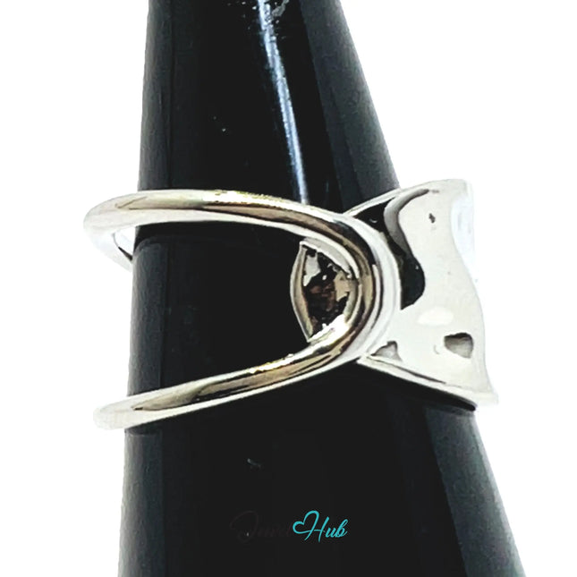 925 Silver Ring (Hallmarked) Twisted Loop · UK N-O-P · US 7–8 · 3.50g CA