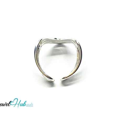 925 Silver Ring (Hallmarked) Layered Point · UK K-L-M · US 5.5–6.5 · 2.94g CA