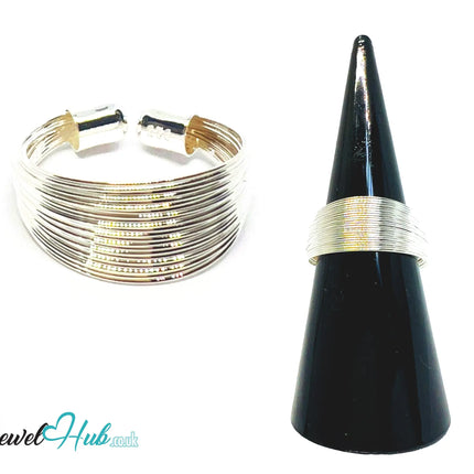 925 Silver Ring (Hallmarked) Wire Coil · UK M-N-O · US 6.5–8 · 2.0g CA