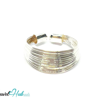 925 Silver Ring (Hallmarked) Wire Coil · UK M-N-O · US 6.5–8 · 2.0g CA