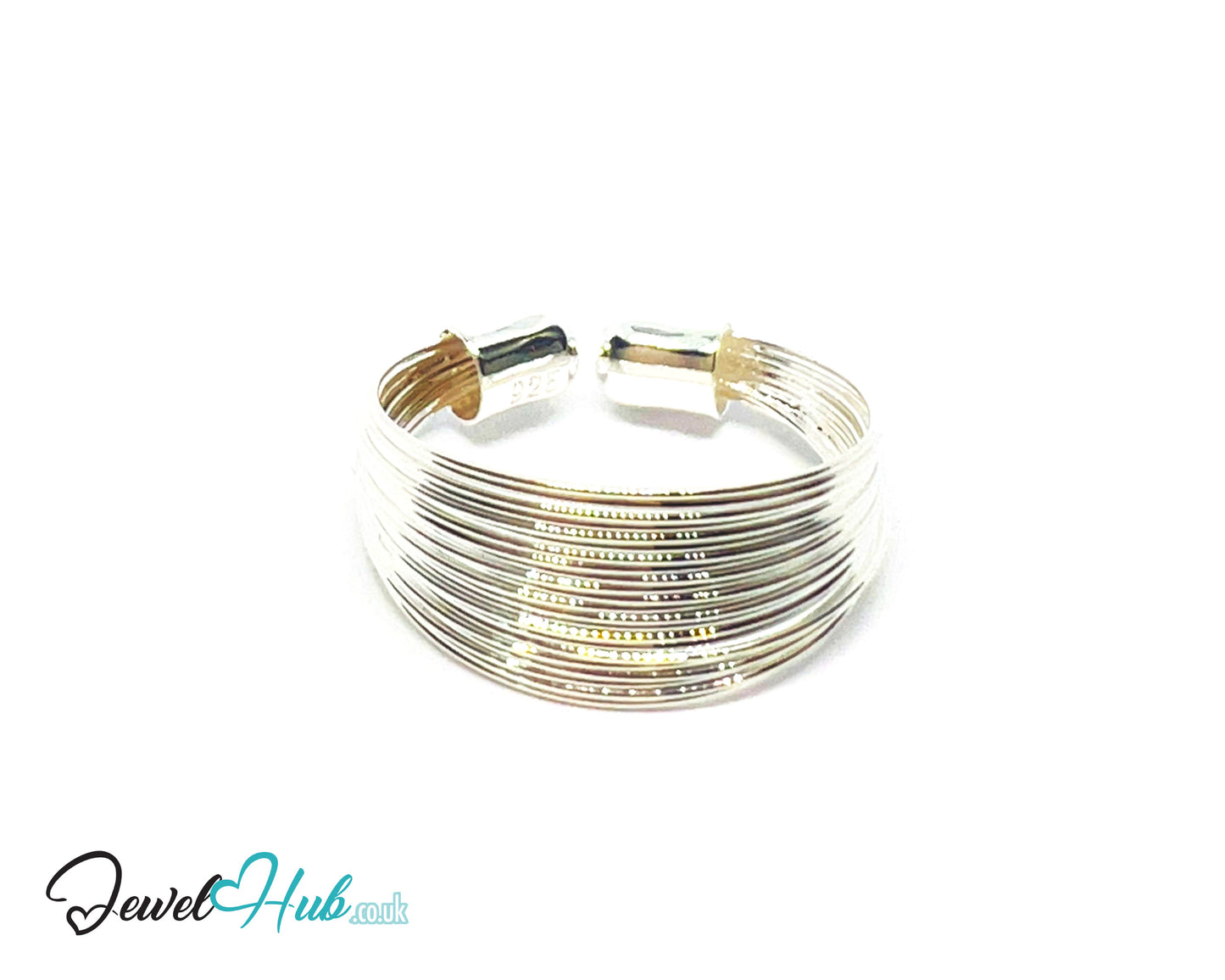 925 Silver Ring (Hallmarked) Wire Coil · UK M-N-O · US 6.5–8 · 2.0g
