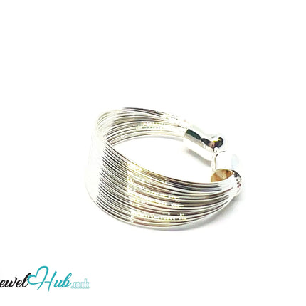 925 Silver Ring (Hallmarked) Wire Coil · UK M-N-O · US 6.5–8 · 2.0g CA