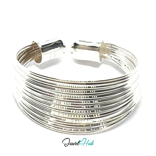 925 Silver Ring (Hallmarked) Wire Coil · UK M-N-O · US 6.5–8 · 2.0g CA