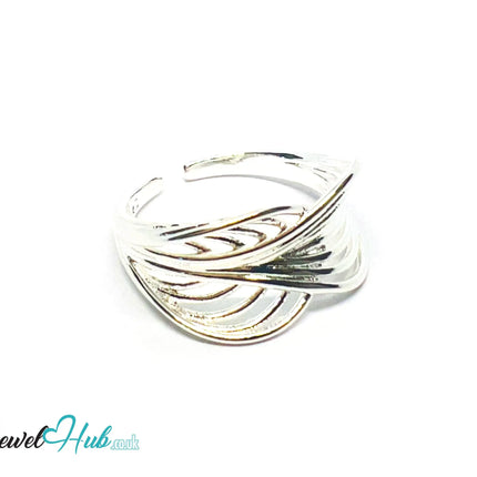 925 Silver Ring (Hallmarked) Interloop Band · UK O-P-Q · US 7.5–8.5 · 2.50g CA