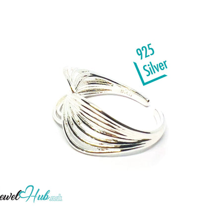 925 Silver Ring (Hallmarked) Interloop Band · UK O-P-Q · US 7.5–8.5 · 2.50g CA