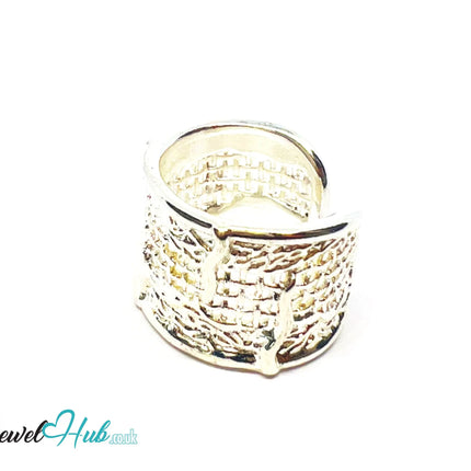 925 Silver Ring (Hallmarked) Woven Crest · UK O-P-Q · US 7.5–8.5 · 6.04g CA